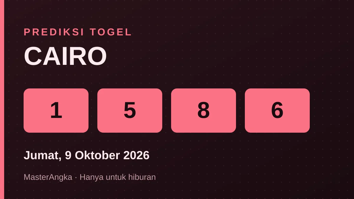 Prediksi CAIRO Jumat, 9 Oktober 2026