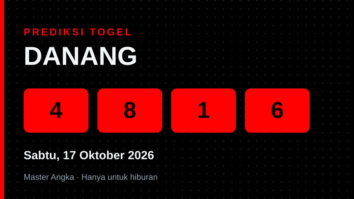 Prediksi DANANG Sabtu, 17 Oktober 2026