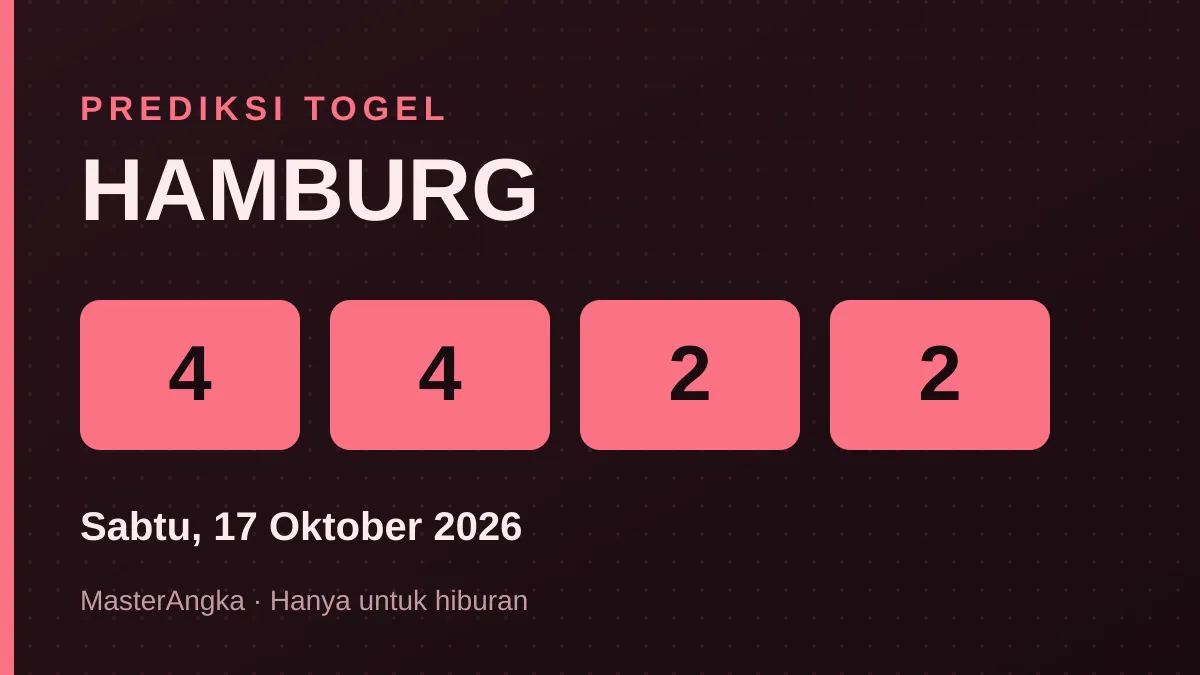 Prediksi HAMBURG Sabtu, 17 Oktober 2026