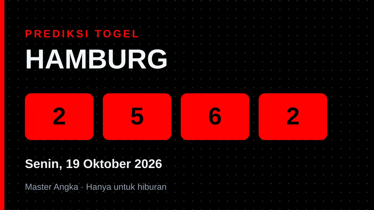 Prediksi HAMBURG Senin, 19 Oktober 2026