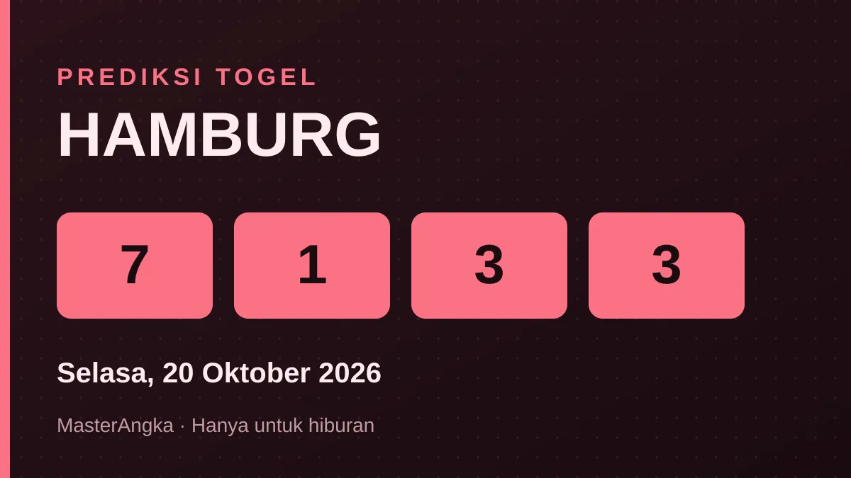 Prediksi HAMBURG Selasa, 20 Oktober 2026