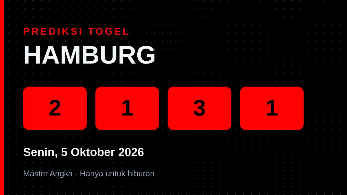 Prediksi HAMBURG Senin, 5 Oktober 2026