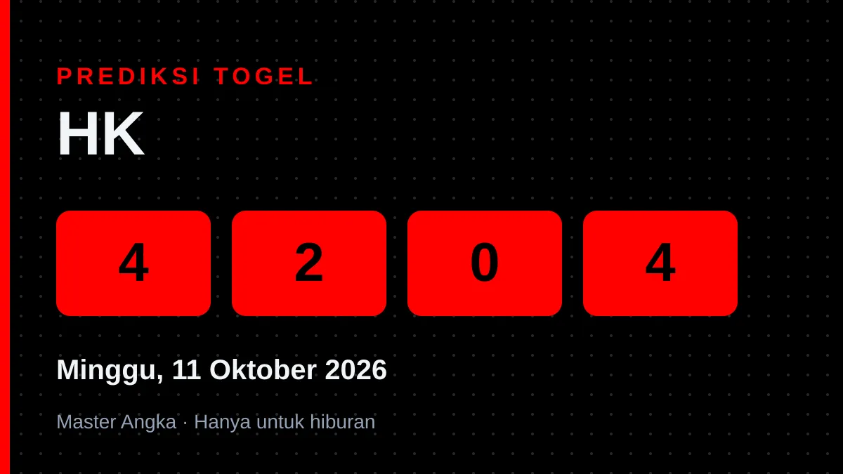 Prediksi HK Minggu, 11 Oktober 2026