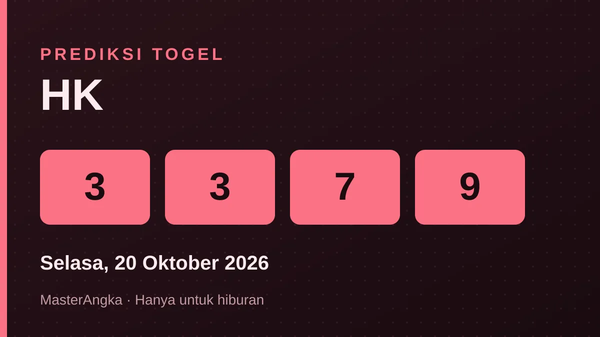 Prediksi HK Selasa, 20 Oktober 2026