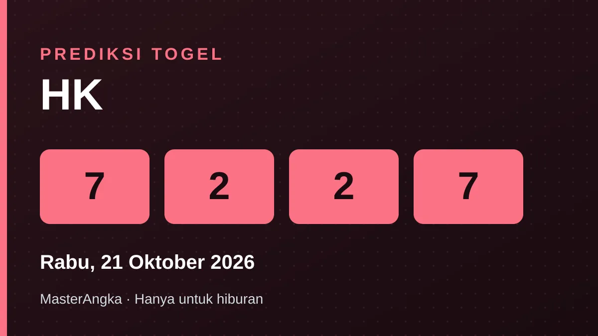 Prediksi HK Rabu, 21 Oktober 2026