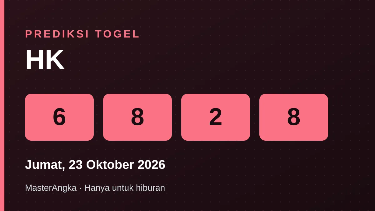 Prediksi HK Jumat, 23 Oktober 2026