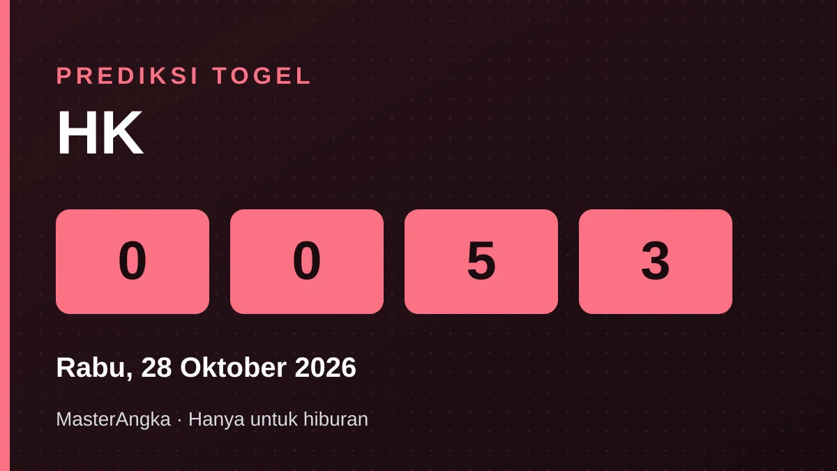 Prediksi HK Rabu, 28 Oktober 2026