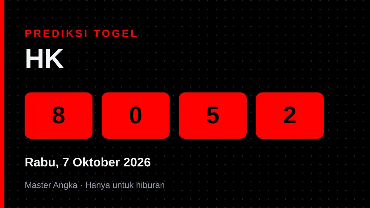 Prediksi HK Rabu, 7 Oktober 2026