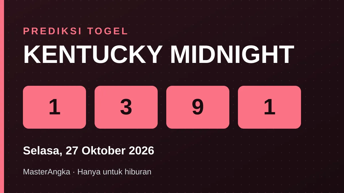 Prediksi KENTUCKY MIDNIGHT Selasa, 27 Oktober 2026