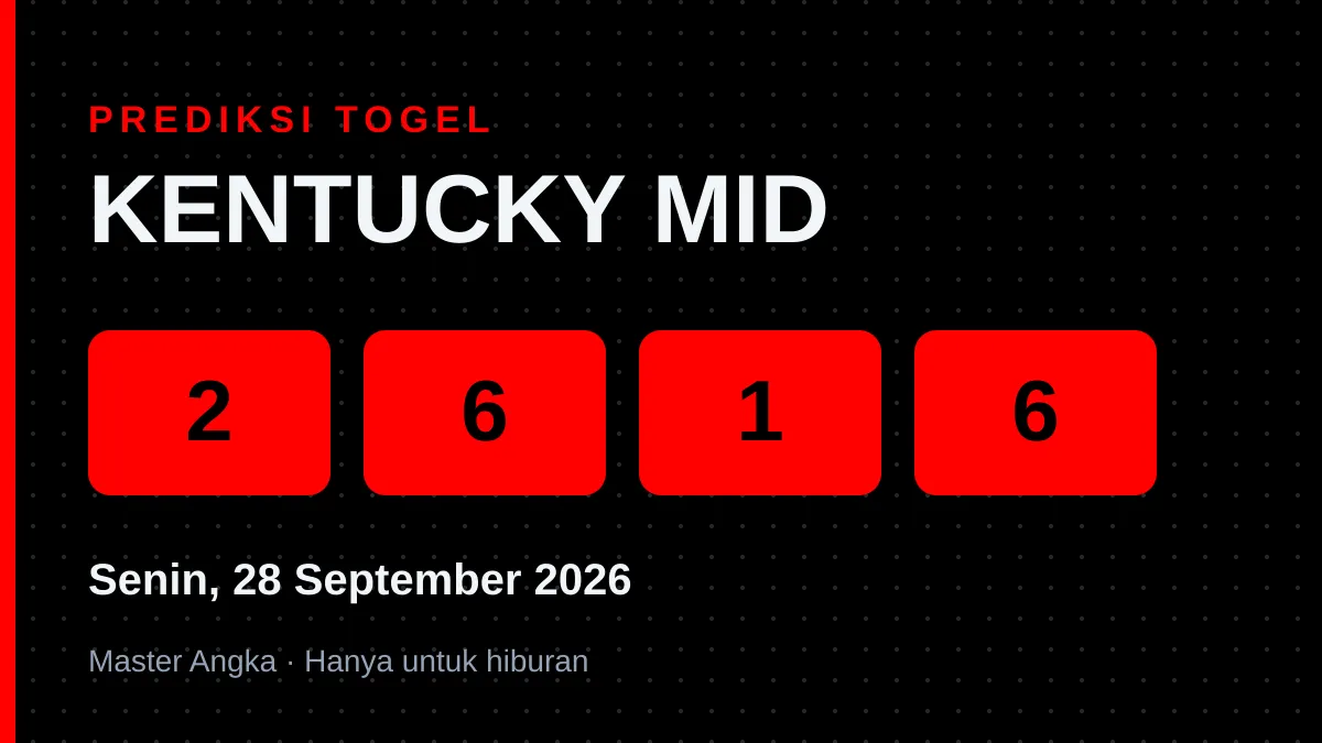 Prediksi KENTUCKY MID Senin, 28 September 2026