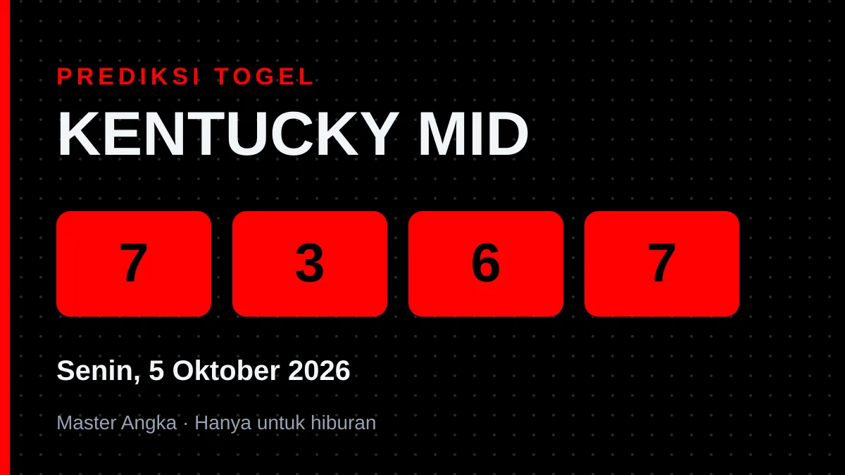 Prediksi KENTUCKY MID Senin, 5 Oktober 2026