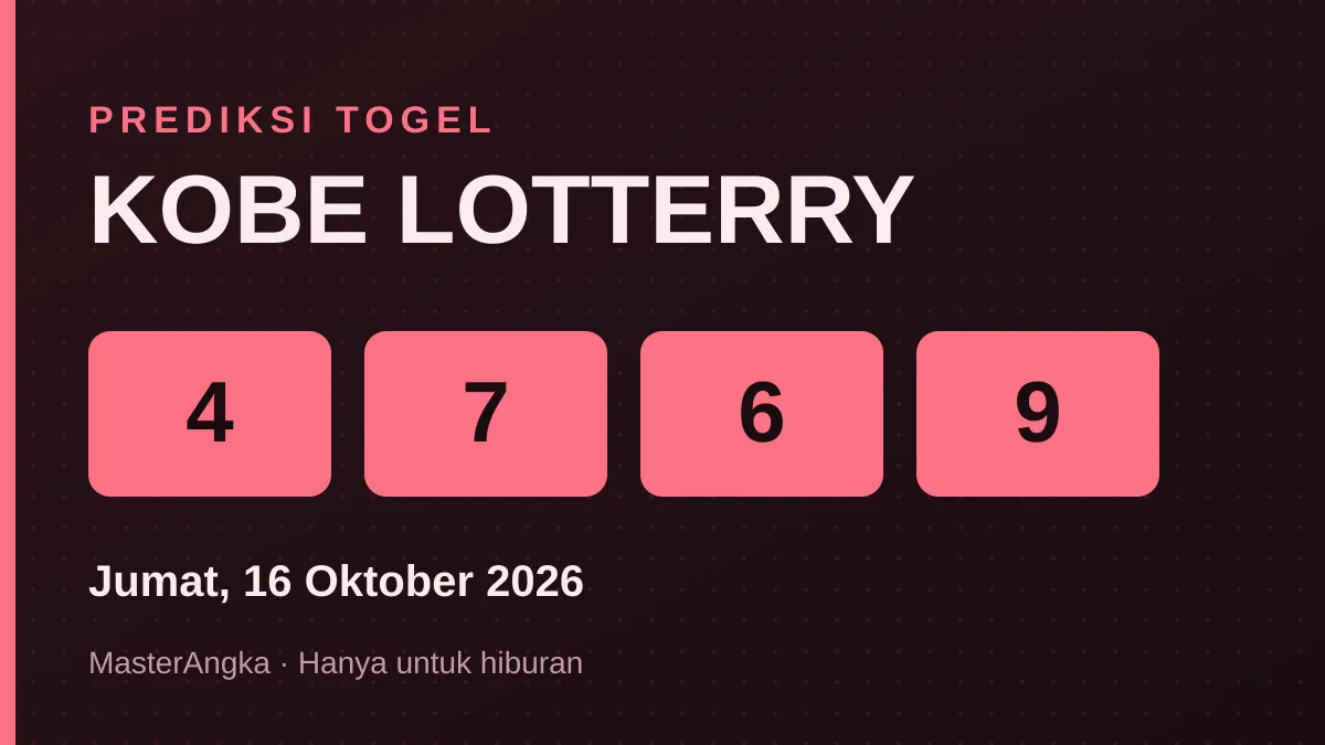 Prediksi KOBE LOTTERRY Jumat, 16 Oktober 2026