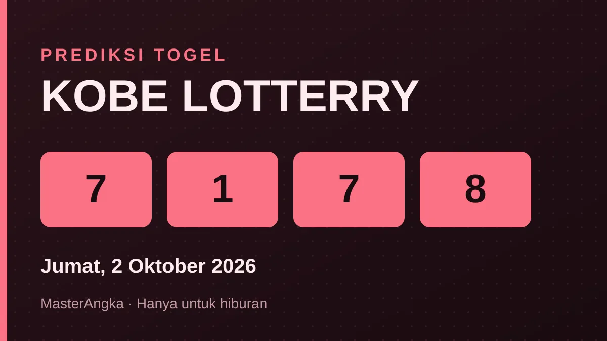 Prediksi KOBE LOTTERRY Jumat, 2 Oktober 2026