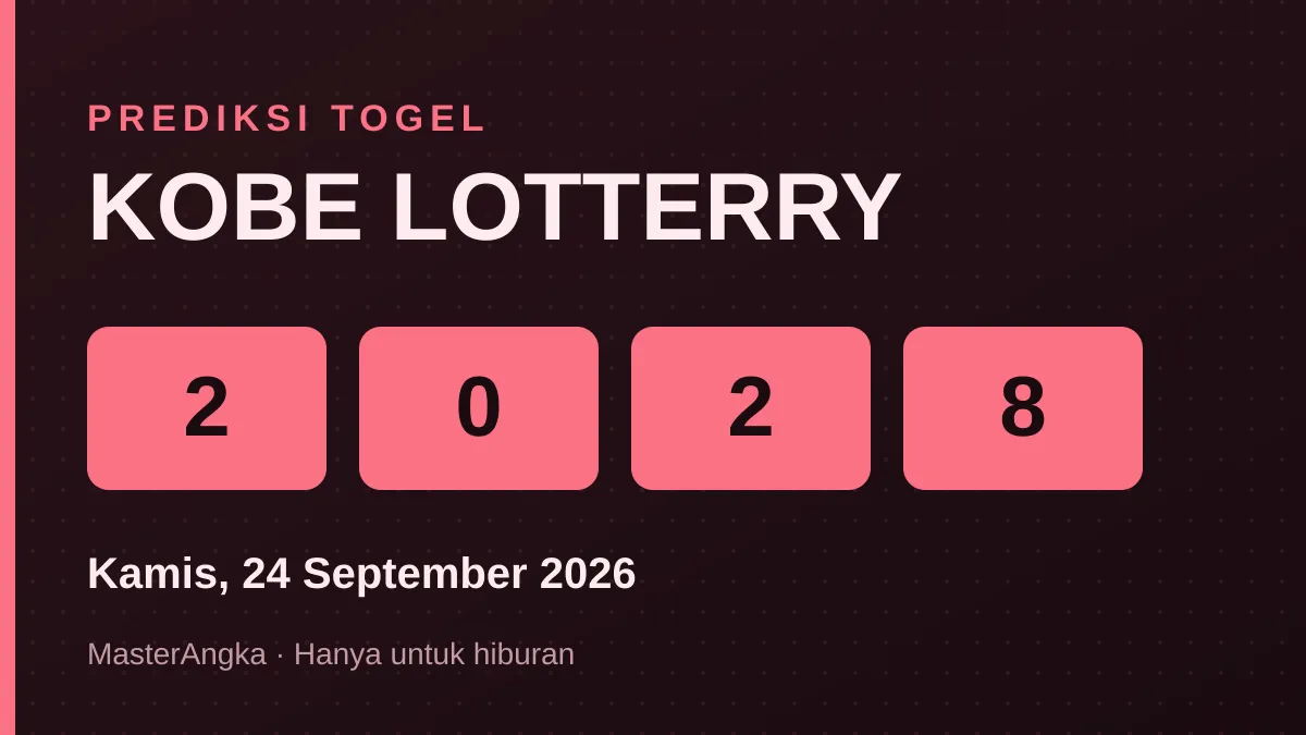 Prediksi KOBE LOTTERRY Kamis, 24 September 2026