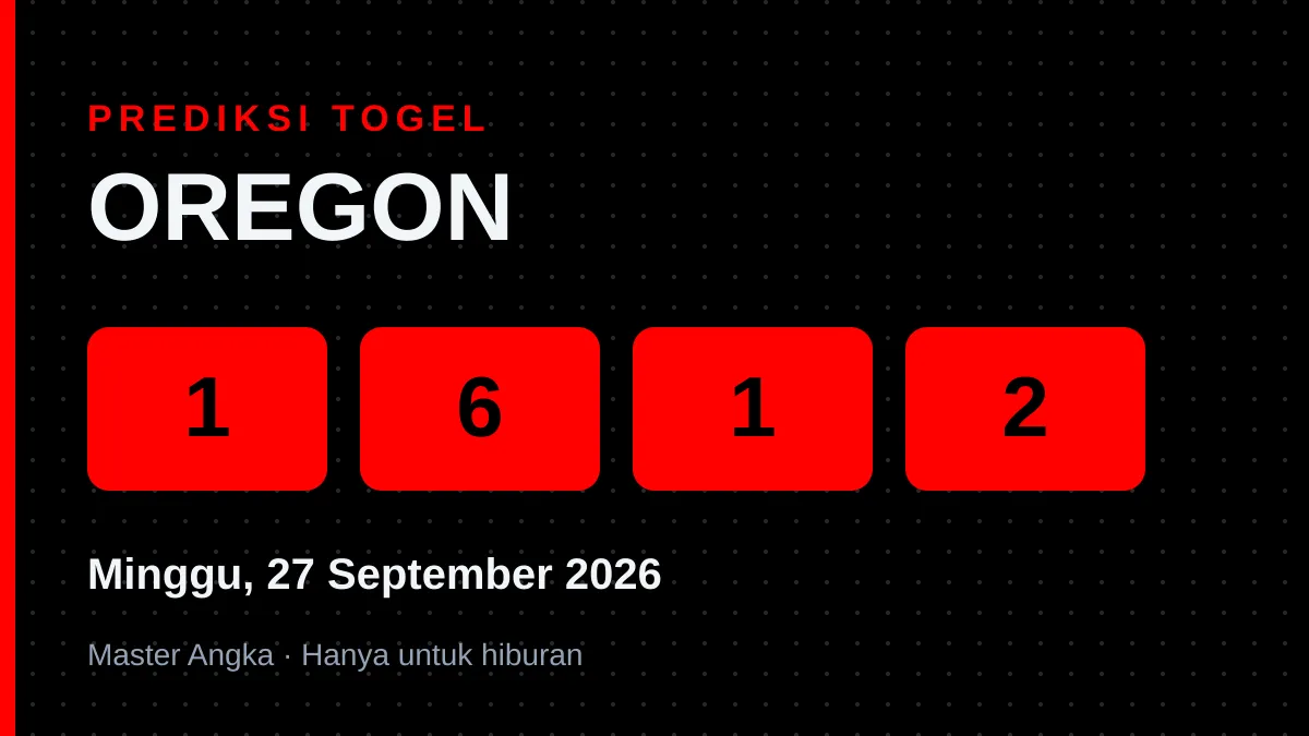 Prediksi OREGON Minggu, 27 September 2026